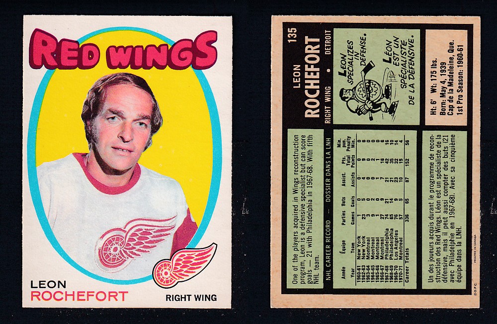 1971-72 O-PEE-CHEE HOCKEY CARD #135 L. ROCHEFORT photo