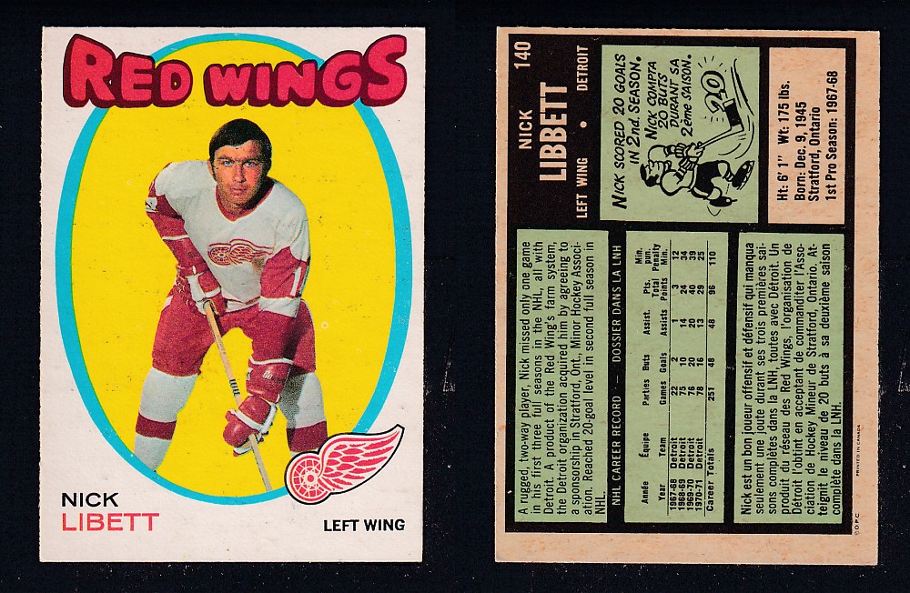 1971-72 O-PEE-CHEE HOCKEY CARD #140 N. LIBETT photo