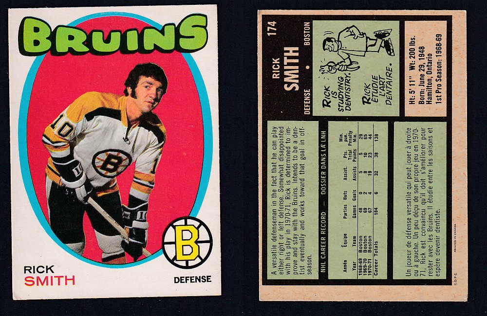 1971-72 O-PEE-CHEE HOCKEY CARD #174 R. SMITH photo