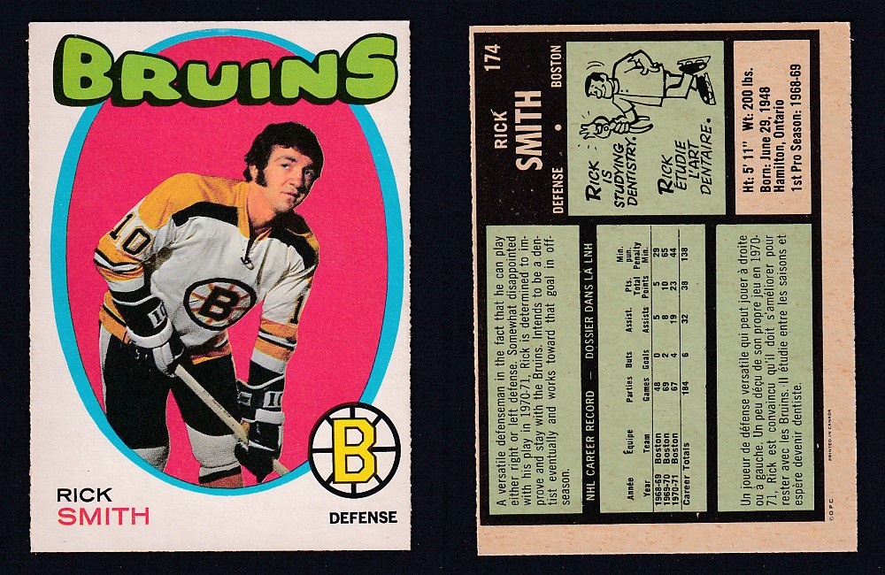 1971-72 O-PEE-CHEE HOCKEY CARD #174 R. SMITH photo