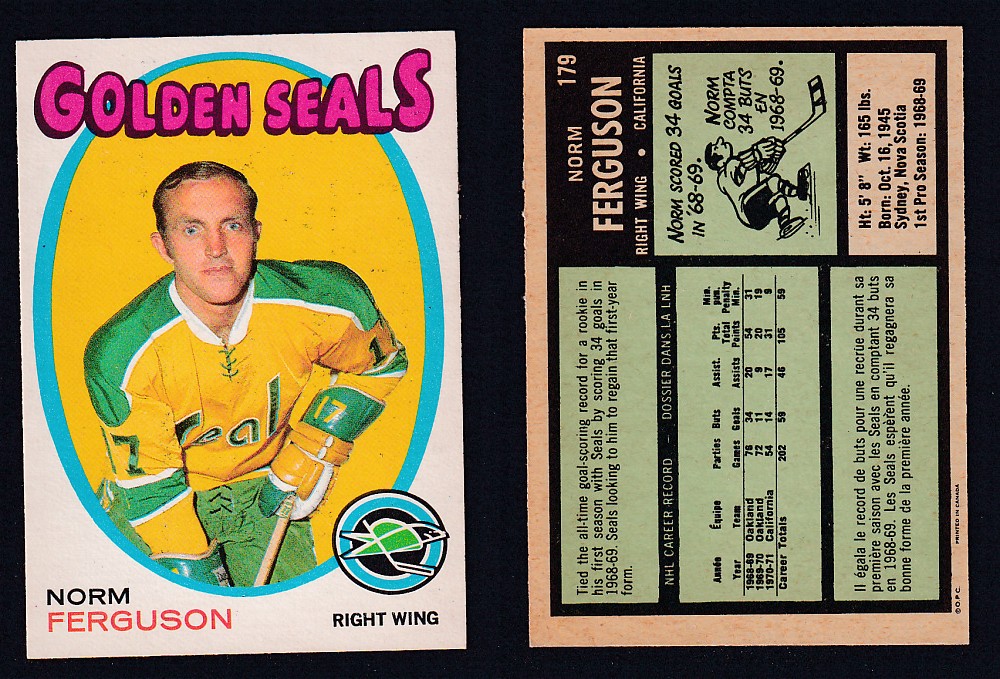 1971-72 O-PEE-CHEE HOCKEY CARD #179 N. FERGUSON photo