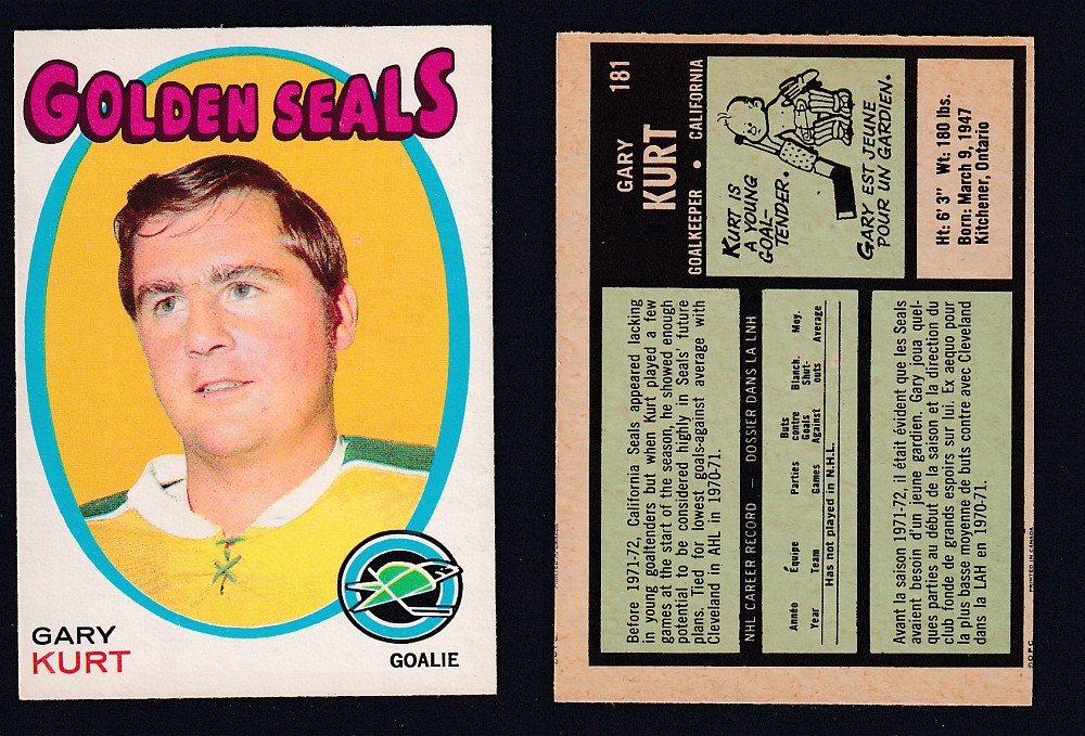 1971-72 O-PEE-CHEE HOCKEY CARD #181 G. KURT photo