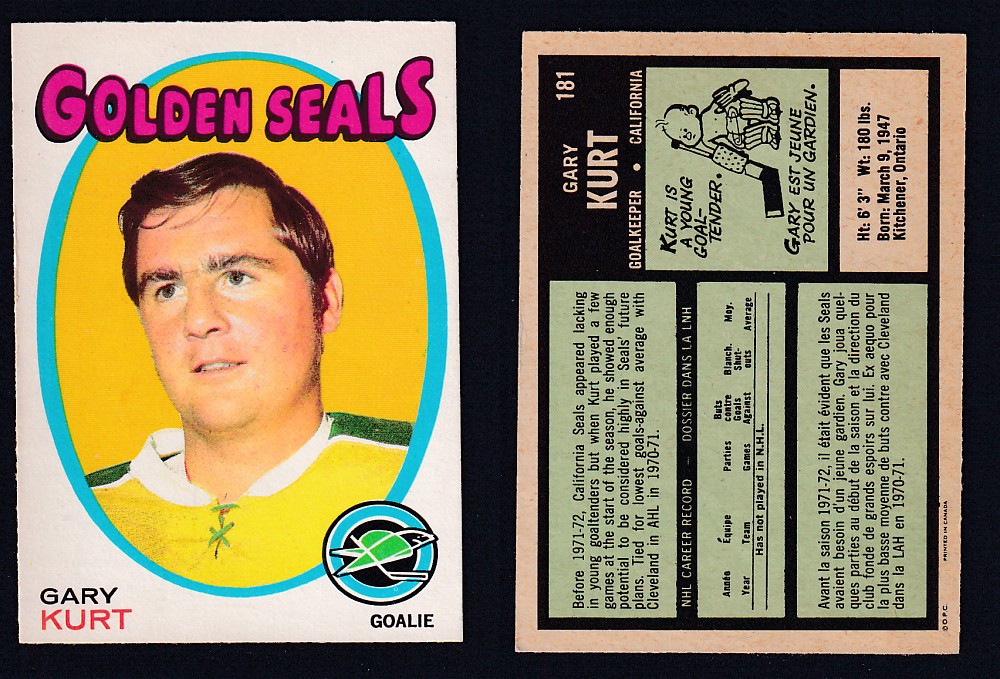 1971-72 O-PEE-CHEE HOCKEY CARD #181 G. KURT photo