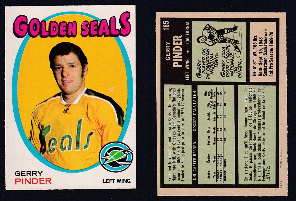 1971-72 O-PEE-CHEE HOCKEY CARD #185 G. PINDER photo