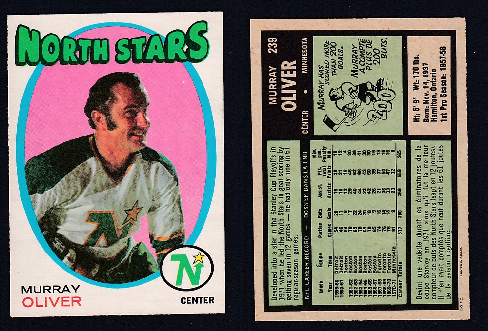 1971-72 O-PEE-CHEE HOCKEY CARD #239 M. OLIVER photo