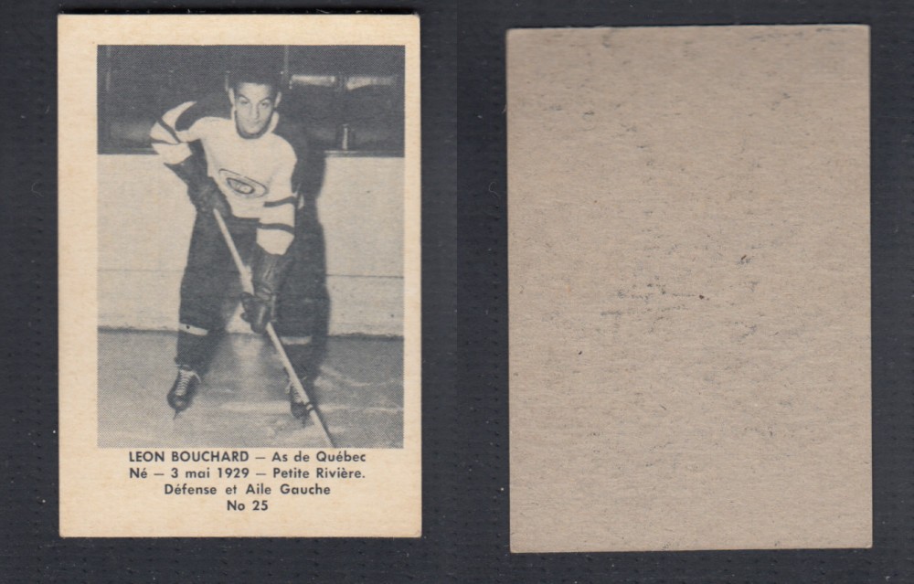 1952-53 LAVAL DAIRY UPDATE HOCKEY CARD #25 L. BOUCHARD photo