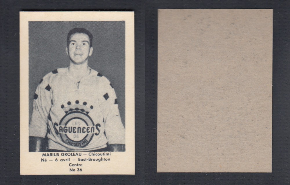 1952-53 LAVAL DAIRY UPDATE HOCKEY CARD #36 M. GROLEAU photo