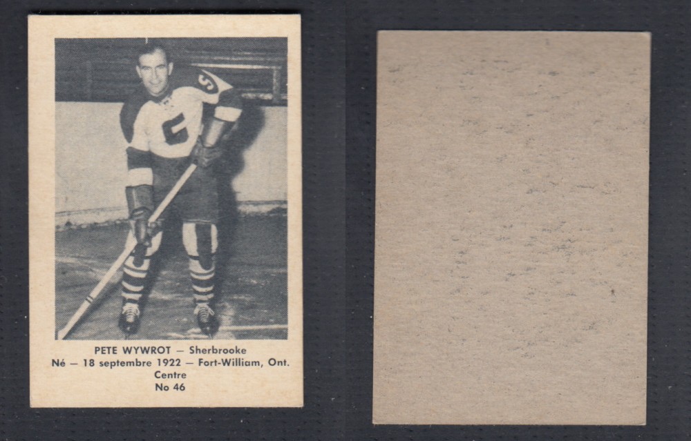 1952-53 LAVAL DAIRY UPDATE HOCKEY CARD #46 P. WYWROT photo