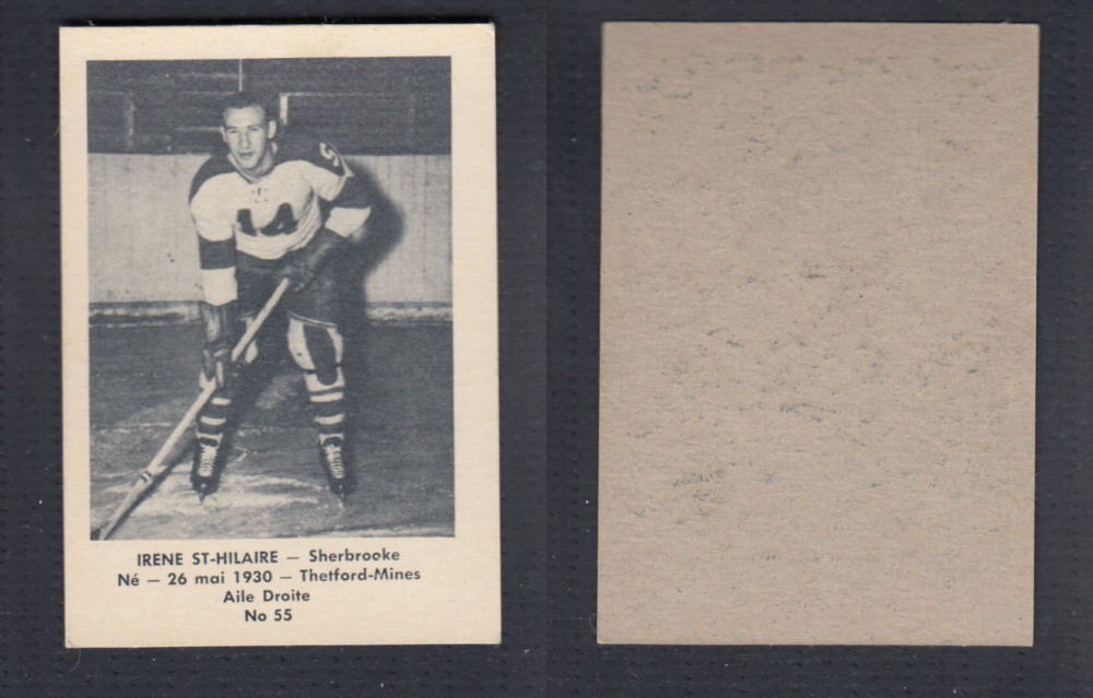 1952-53 LAVAL DAIRY UPDATE HOCKEY CARD #55 I. ST-HILAIRE photo