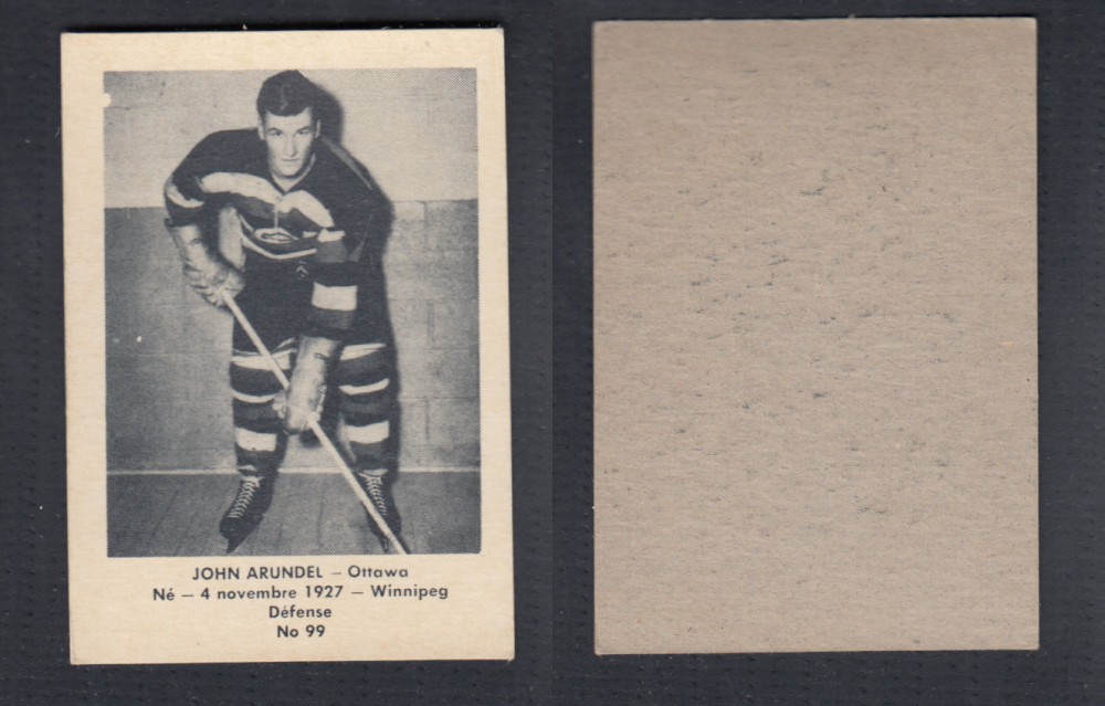 1952-53 LAVAL DAIRY UPDATE HOCKEY CARD #99 J. ARUNDEL photo