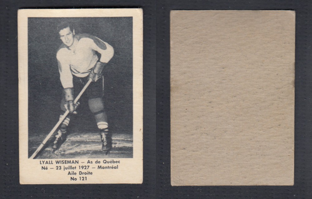 1952-53 LAVAL DAIRY UPDATE HOCKEY CARD #121 L. WISEMAN photo