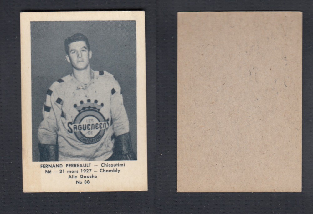 1952-53 LAVAL DAIRY UPDATE HOCKEY CARD #38 F. PERREAULT photo