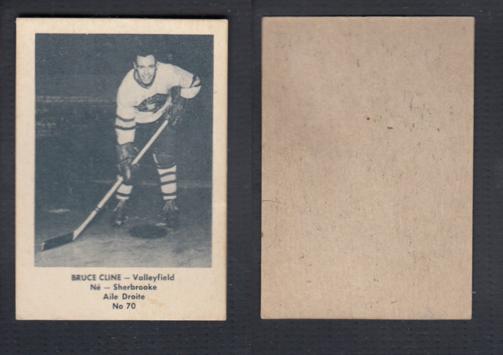 1952-53 LAVAL DAIRY UPDATE HOCKEY CARD #70 B. CLINE photo