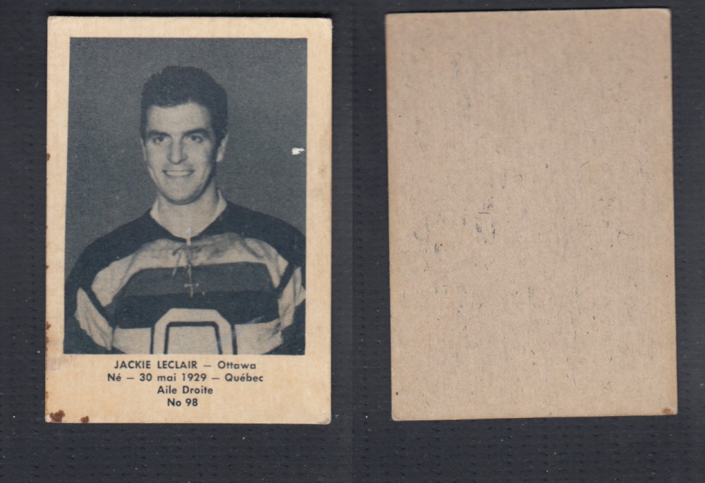 1952-53 LAVAL DAIRY UPDATE HOCKEY CARD #98 J. LECLAIR photo