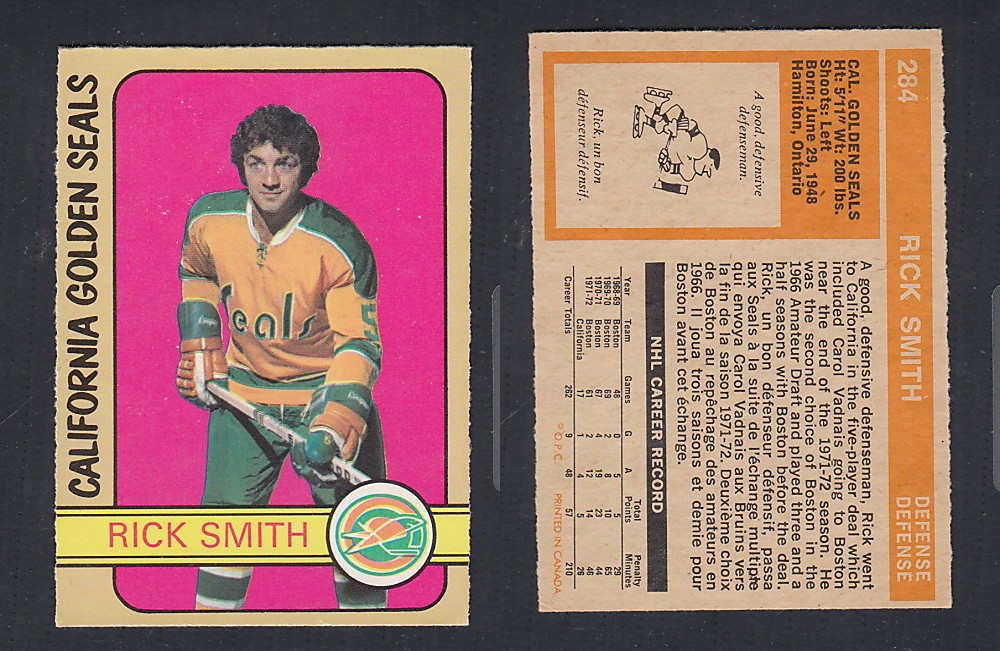 1972-73 O-PEE-CHEE HOCKEY CARD #284 R. SMITH photo