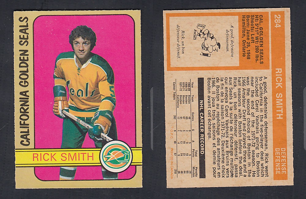 1972-73 O-PEE-CHEE HOCKEY CARD #284 R. SMITH photo