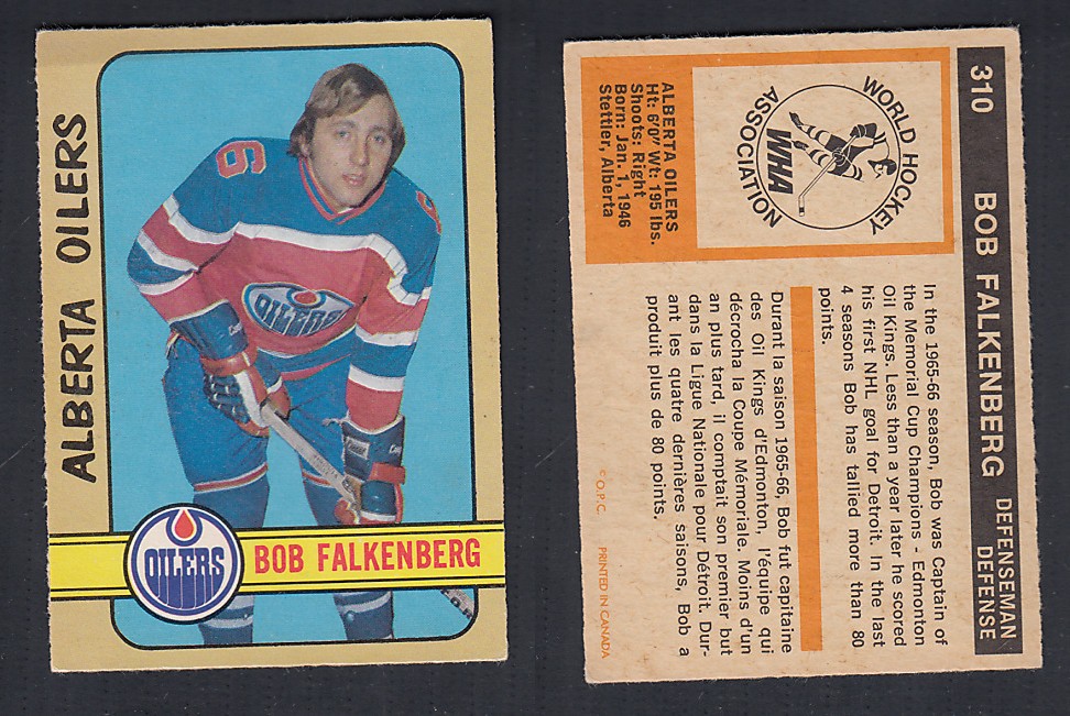 1972-73 O-PEE-CHEE HOCKEY CARD #310 B. FALKENBERG photo