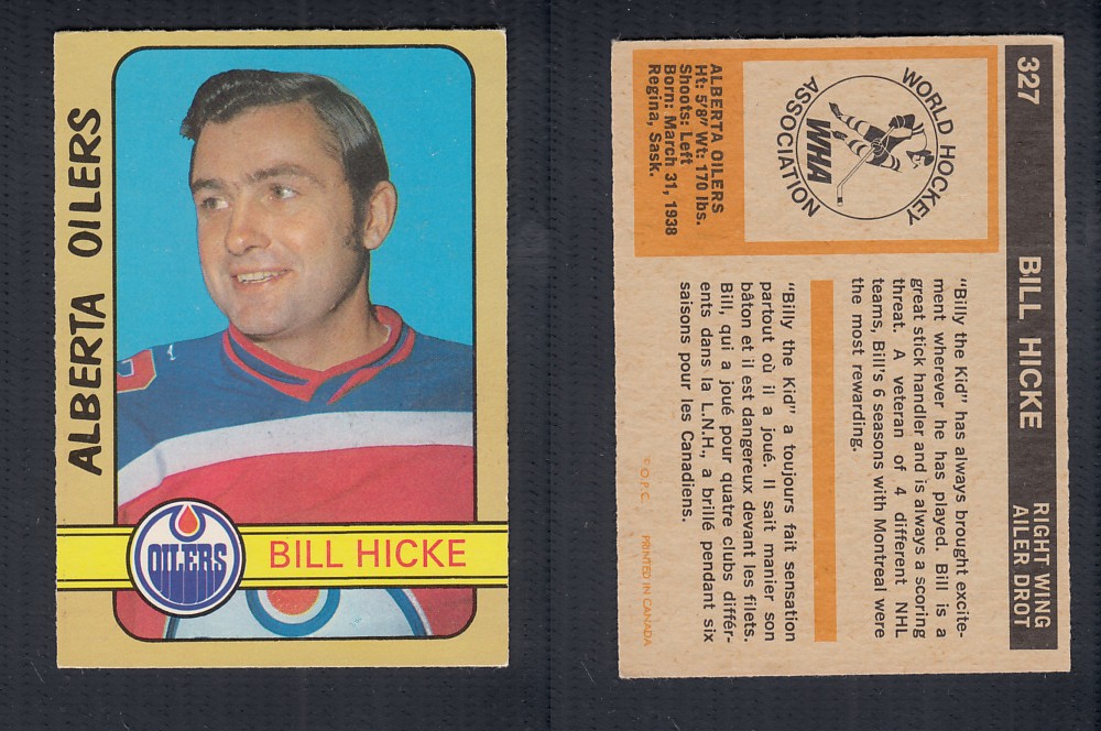 1972-73 O-PEE-CHEE HOCKEY CARD #327 B. HICKE photo