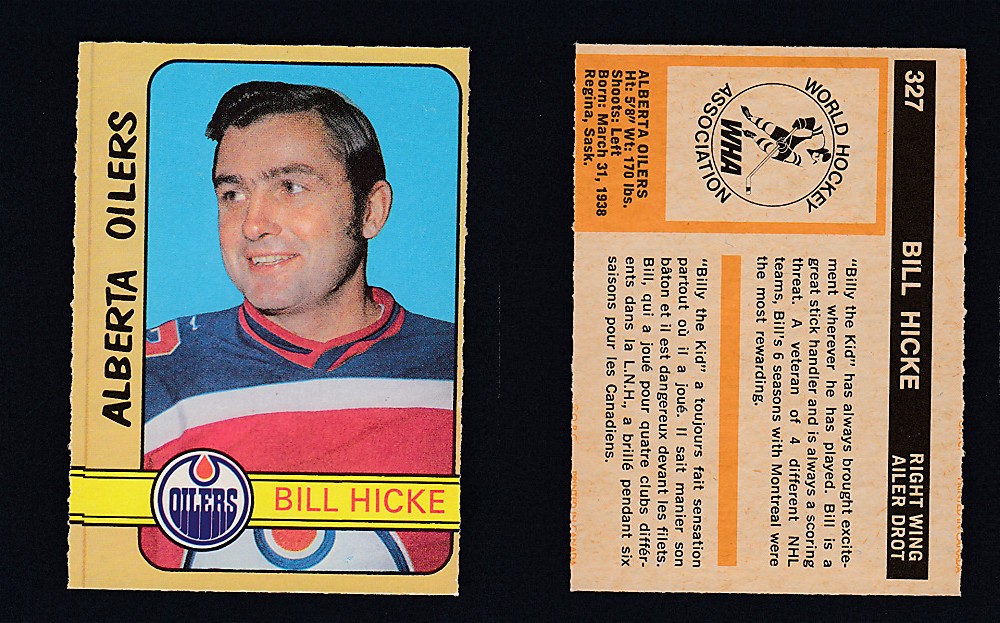 1972-73 O-PEE-CHEE HOCKEY CARD #327 B. HICKE photo
