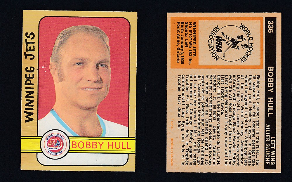 1972-73 O-PEE-CHEE HOCKEY CARD #336 B. HULL photo