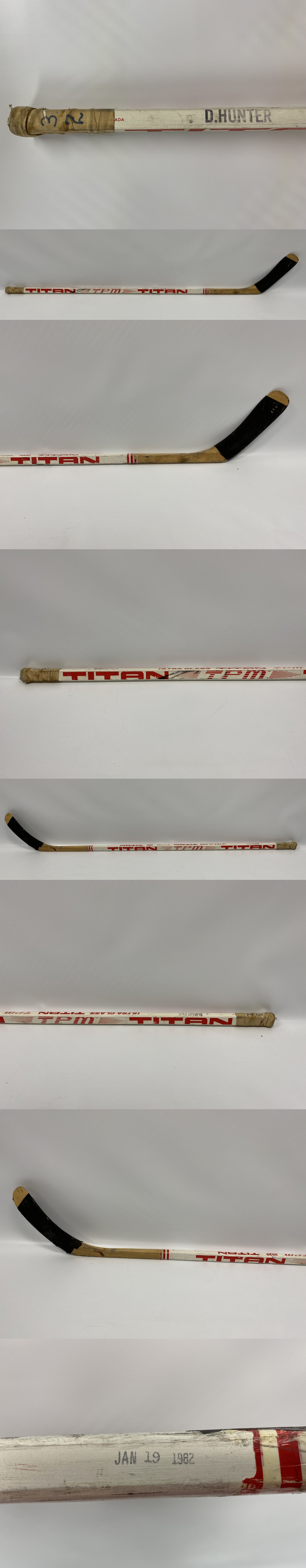 1982 QUEBEC NORDIQUES D. HUNTER GAME USED STICK photo
