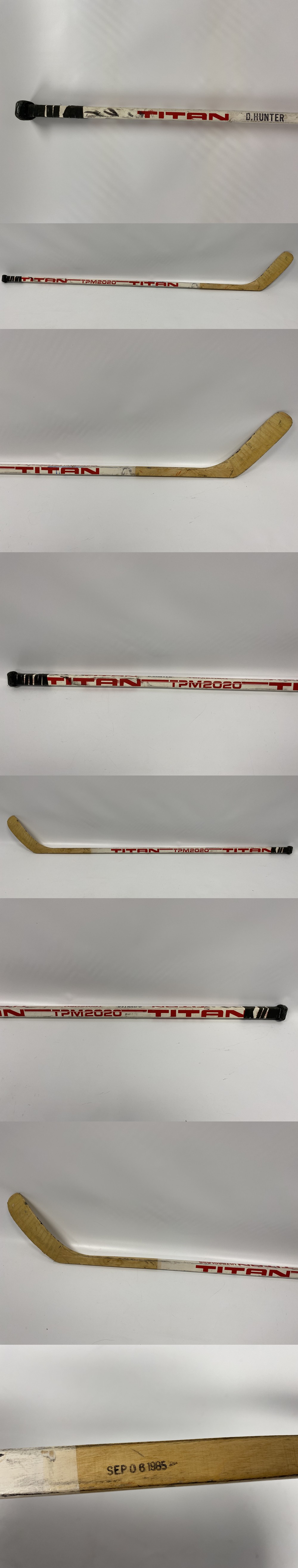 1985 QUEBEC NORDIQUES D.HUNTER GAME USED STICK photo
