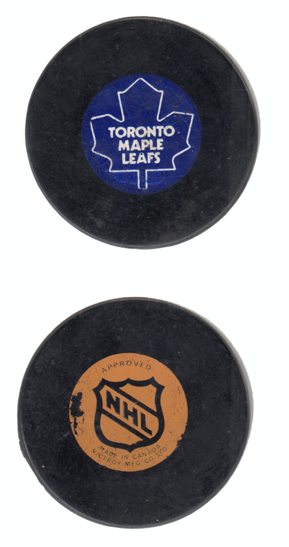 1977-79 VICEROY TORONTO MAPLE LEAFS GAME PUCK photo