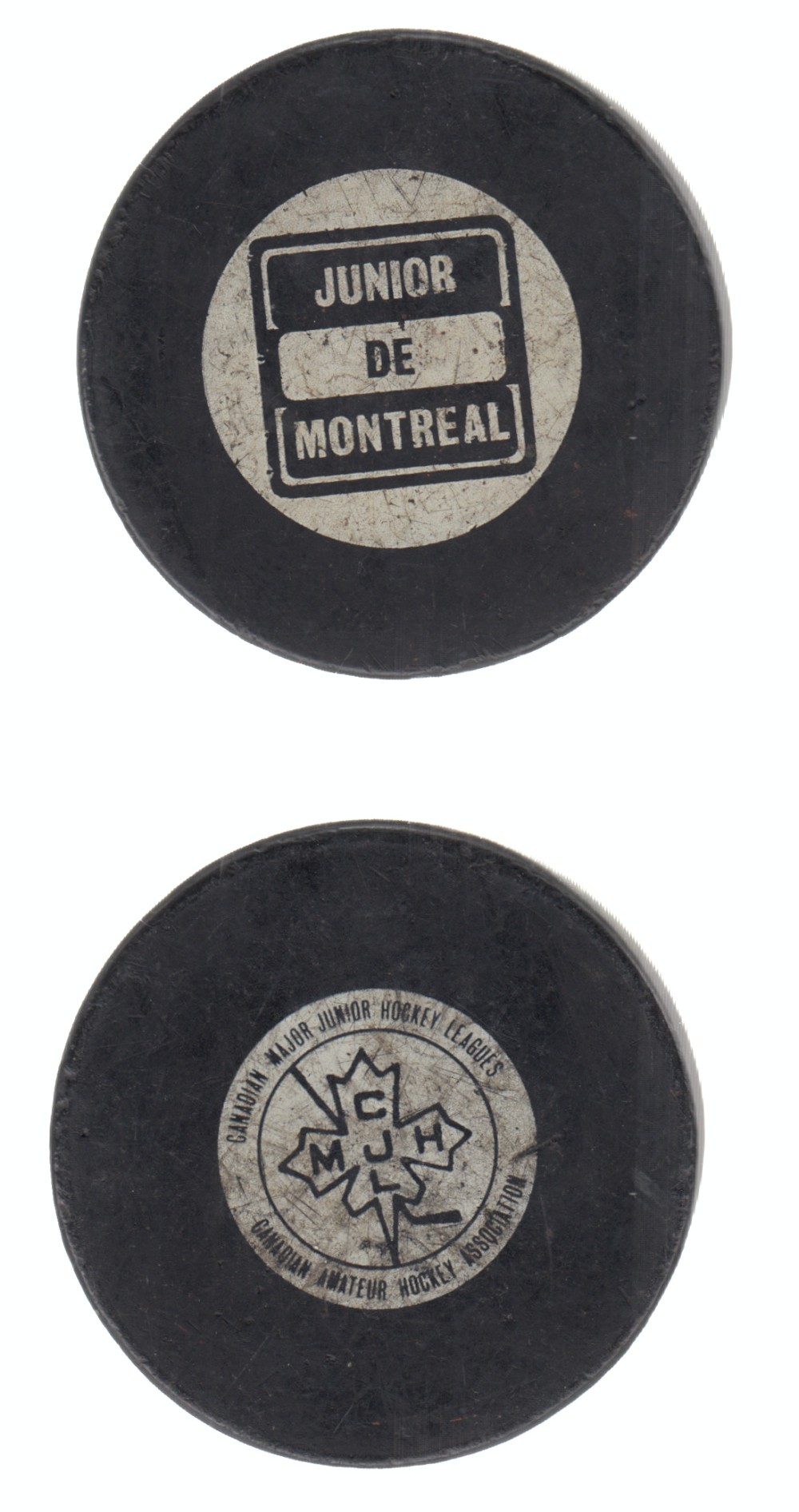 1972-75 VICEROY V2 JR. A MONTREAL JUNIORS GAME PUCK photo