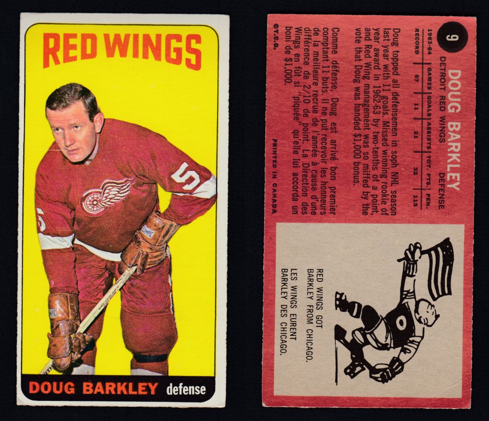 1964-65 TOPPS HOCKEY CARD #9 D. BARKLEY photo