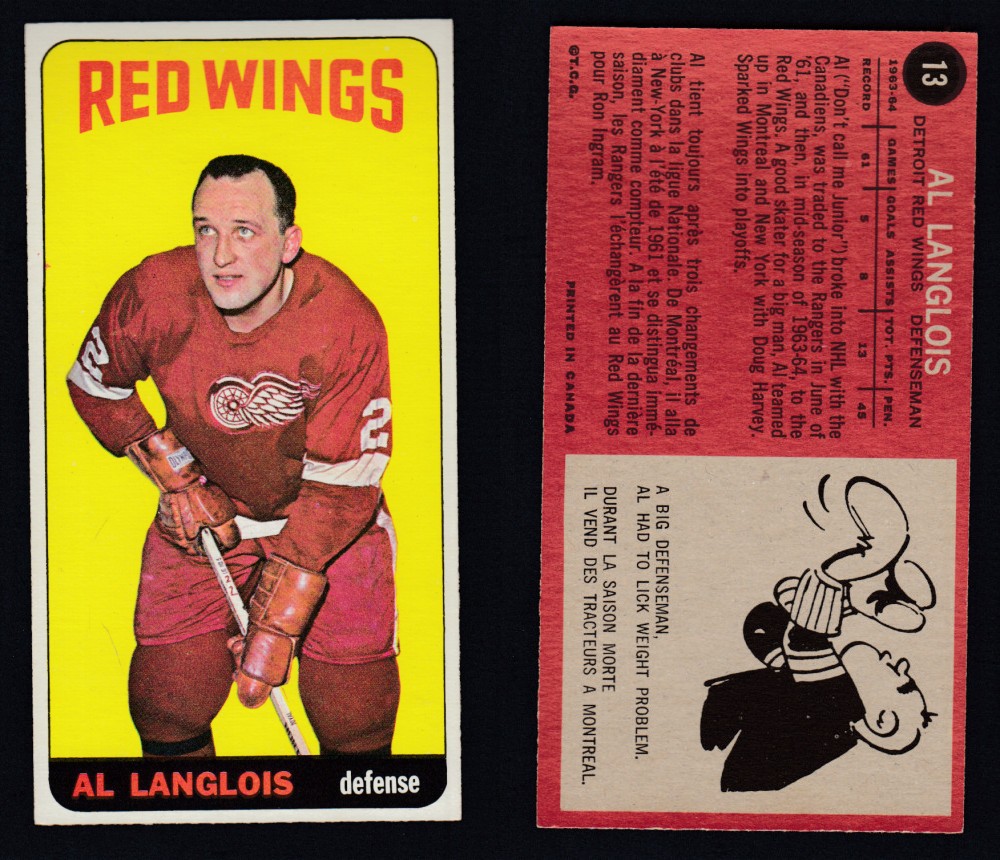 1964-65 TOPPS HOCKEY CARD #13 A. LANGLOIS photo