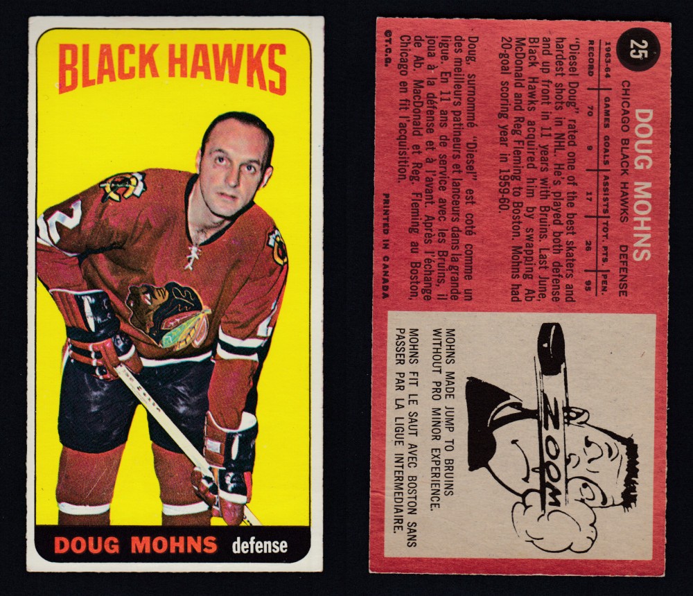 1964-65 TOPPS HOCKEY CARD #25 D. MOHNS photo