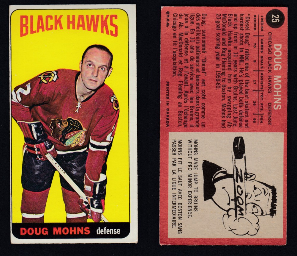 1964-65 TOPPS HOCKEY CARD #25 D. MOHNS photo