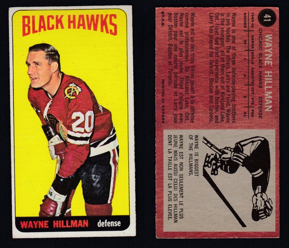 1964-65 TOPPS HOCKEY CARD #41 W. HILLMAN photo