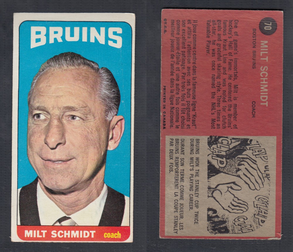 1964-65 TOPPS HOCKEY CARD #70 M. SCHMIDT photo