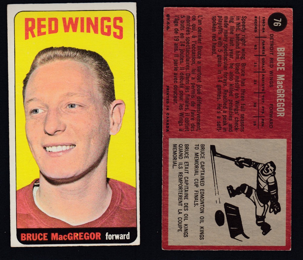 1964-65 TOPPS HOCKEY CARD #76 B. MACGREGOR photo