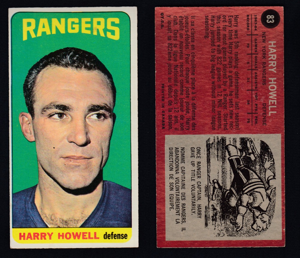 1964-65 TOPPS HOCKEY CARD #83 H. HOWELL photo