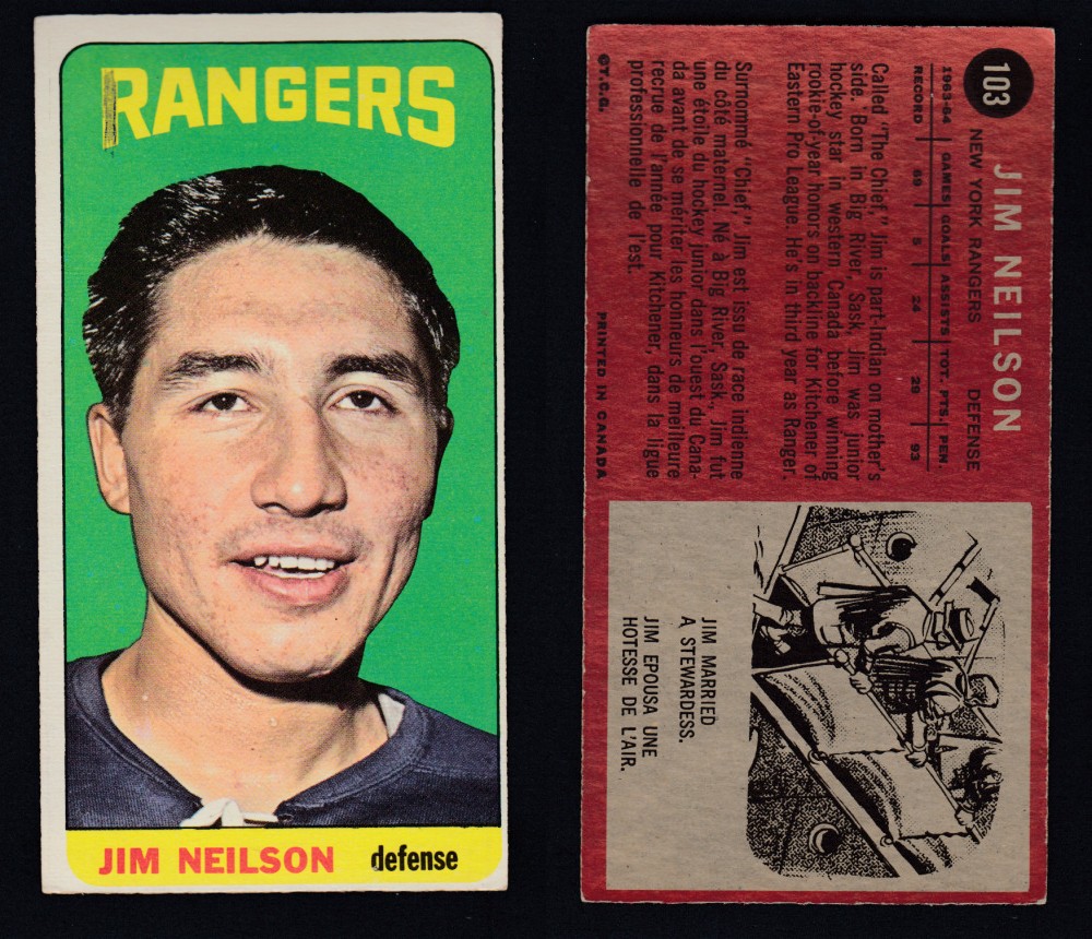 1964-65 TOPPS HOCKEY CARD #103 J. NEILSON photo