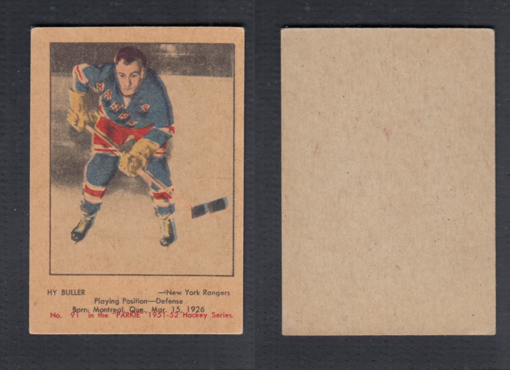 1951-52 PARKHURST HOCKEY CARD #91 H. BULLER photo