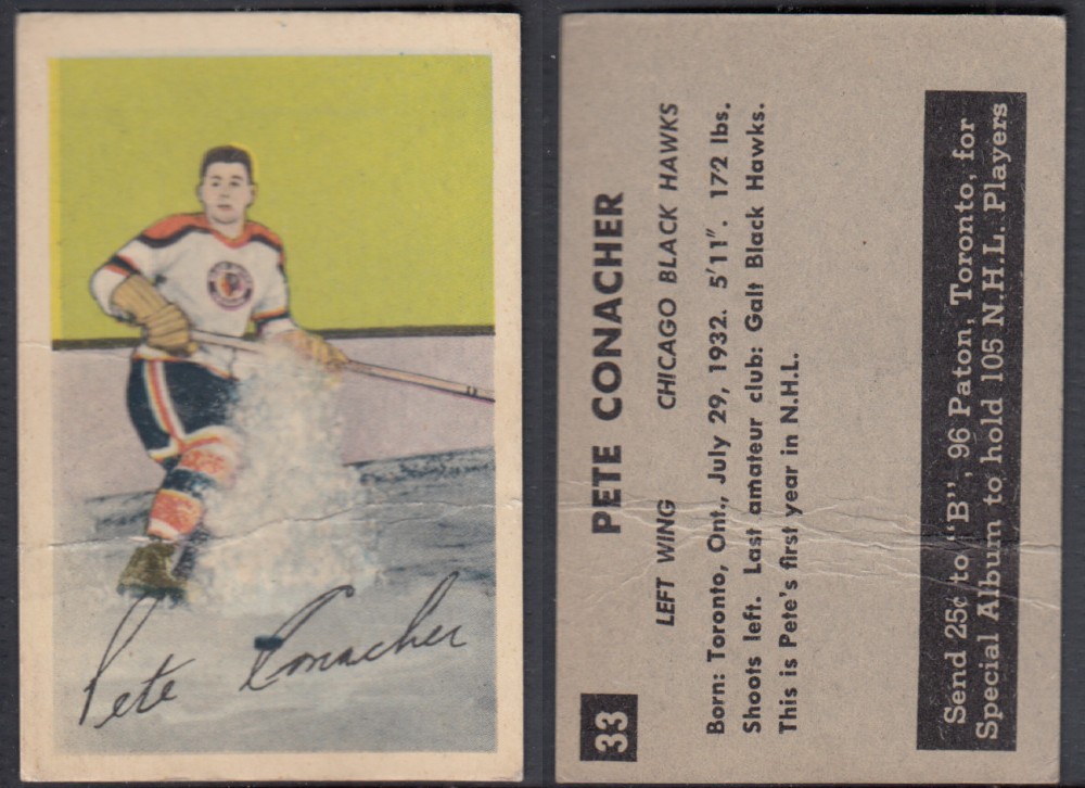 1952-53 PARKHURST HOCKEY CARD #33 P. CONACHER photo