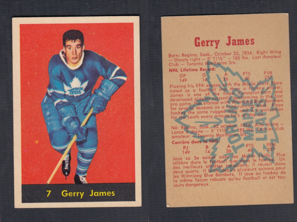 1960-61 PARKHURST HOCKEY CARD #7 G. JAMES photo