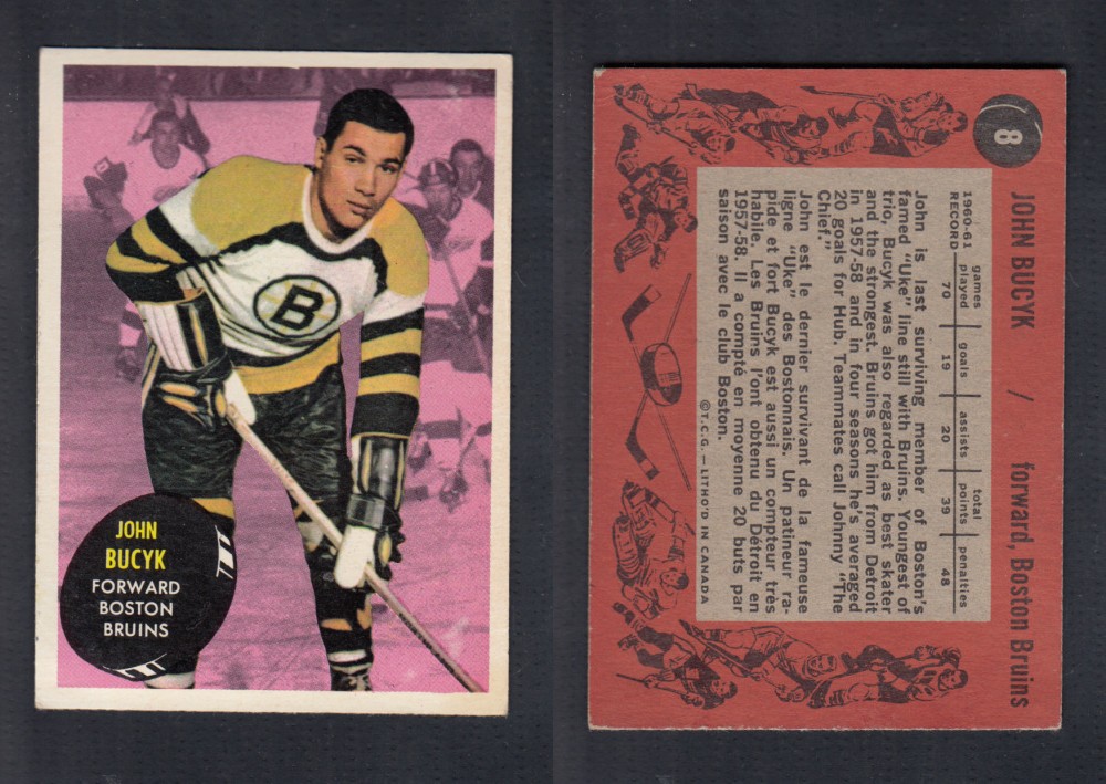 1961-62 TOPPS HOCKEY CARD #8 J. BUCYK photo