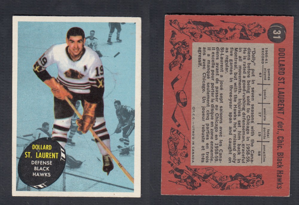 1961-62 TOPPS HOCKEY CARD #31 D. ST. LAURENT photo