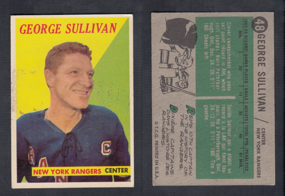 1958-59 TOPPS HOCKEY CARD #48 G. SULLIVAN photo