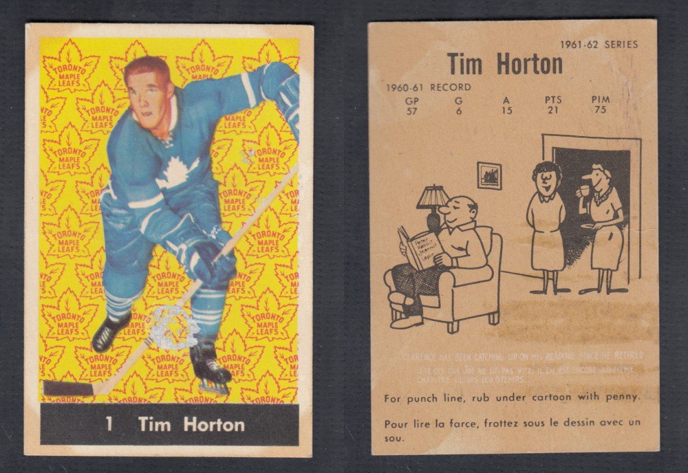 1961-62 PARKHURST HOCKEY CARD #1 T. HORTON photo