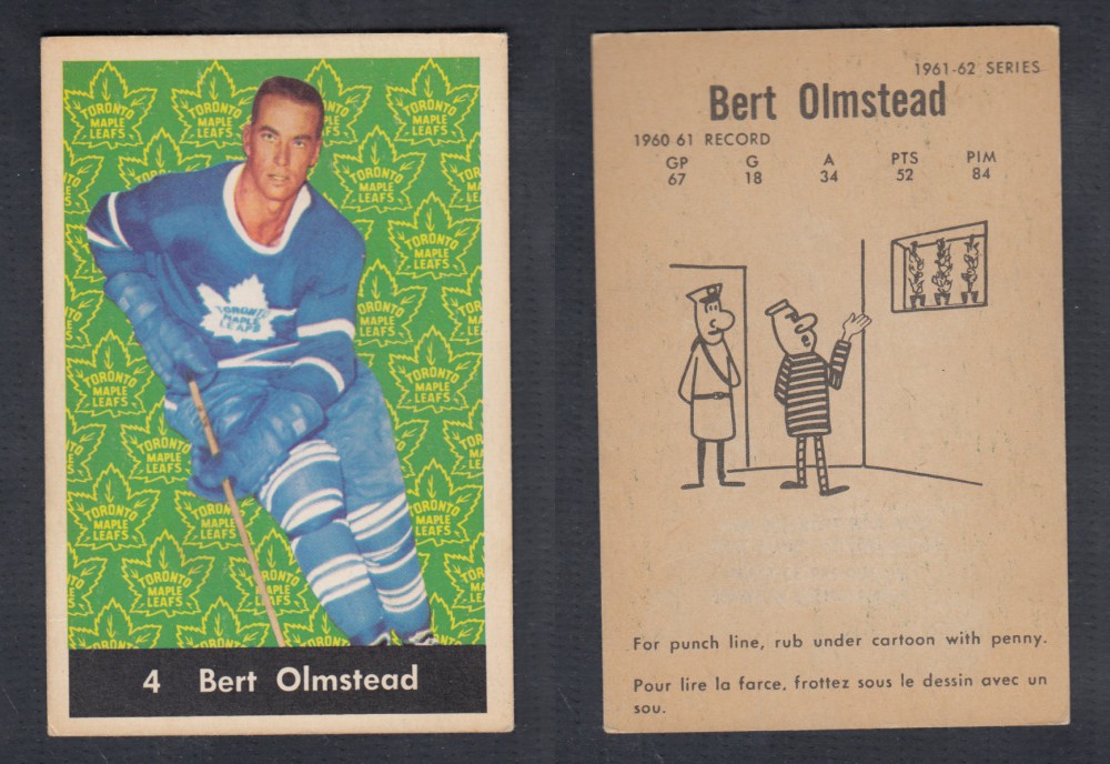 1961-62 PARKHURST HOCKEY CARD #4 B. OLMSTEAD photo