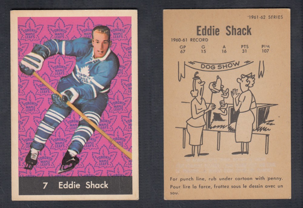 1961-62 PARKHURST HOCKEY CARD #7 E. SHACK photo