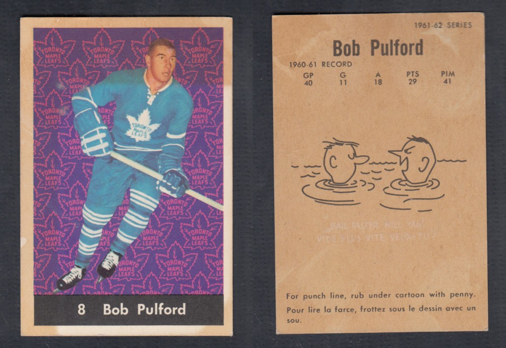 1961-62 PARKHURST HOCKEY CARD #8 B. PULFORD photo