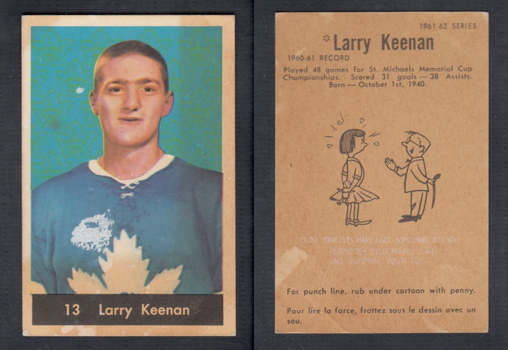 1961-62 PARKHURST HOCKEY CARD #13 L. KEENAN photo