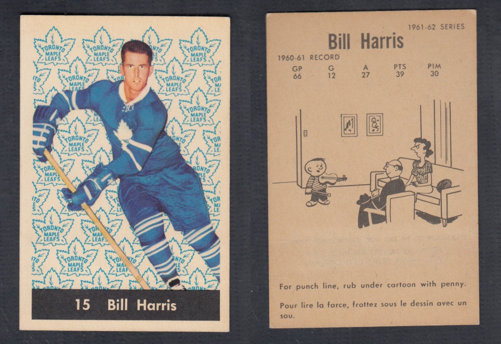 1961-62 PARKHURST HOCKEY CARD #15 B. HARRIS photo