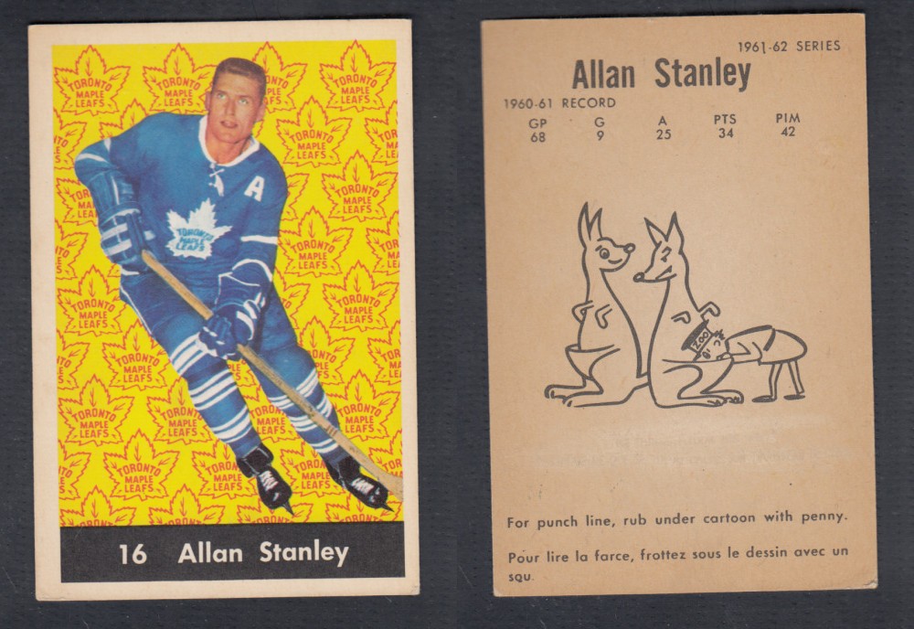 1961-62 PARKHURST HOCKEY CARD #16 A. STANLEY photo